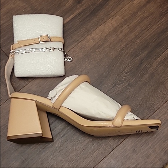 NEW Free People Parker Chain Heel Natural 39.5 - Picture 6 of 15